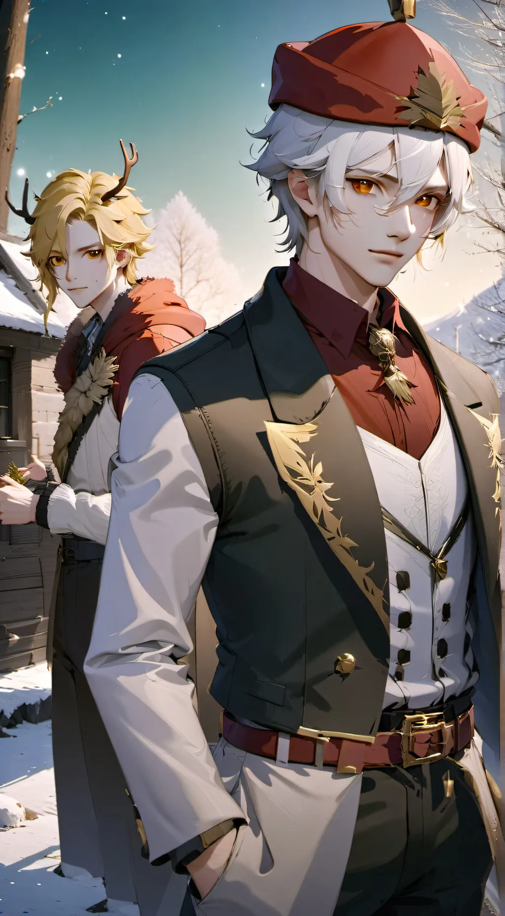 ai character: RADIOAPPLE🍎🦌 background