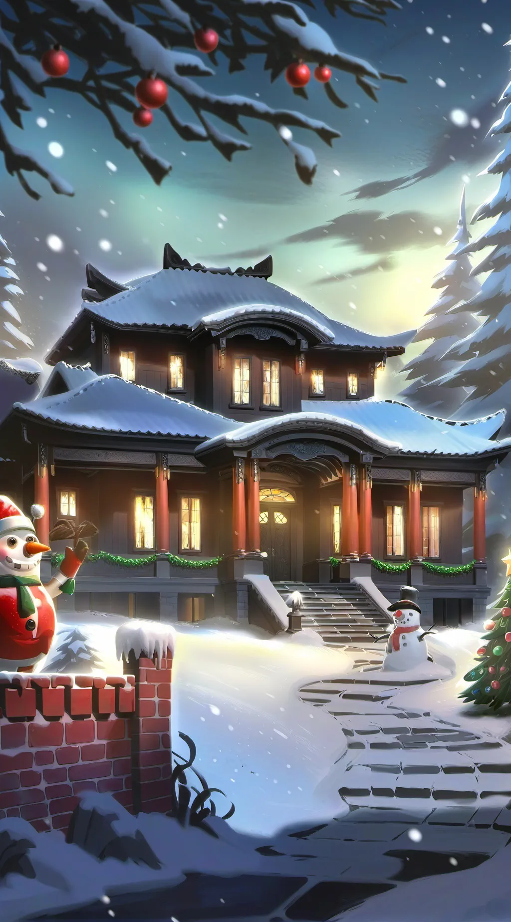 ai character: Christmas  background