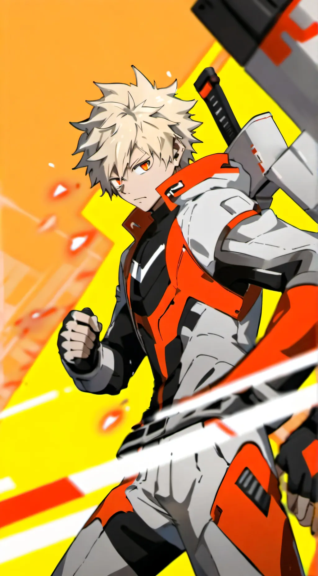 ai character: Mha pew pew background