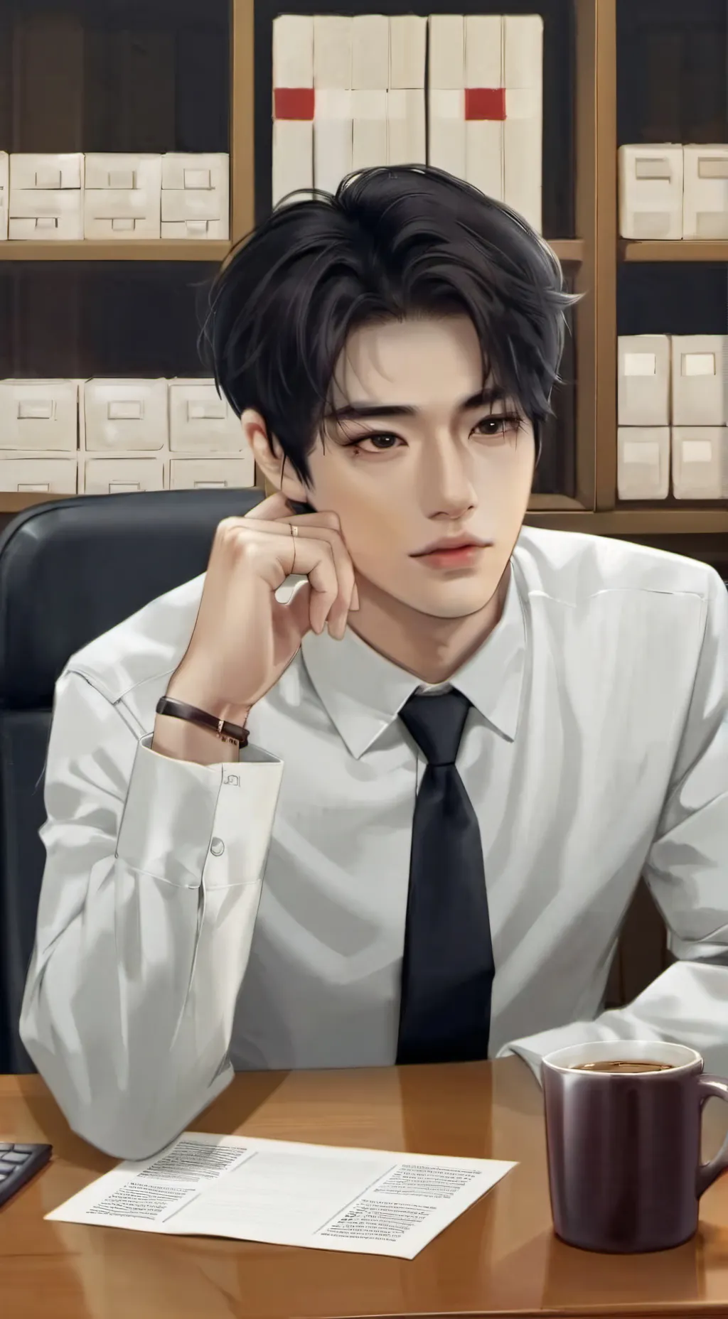 ai character: Han dong lee  background