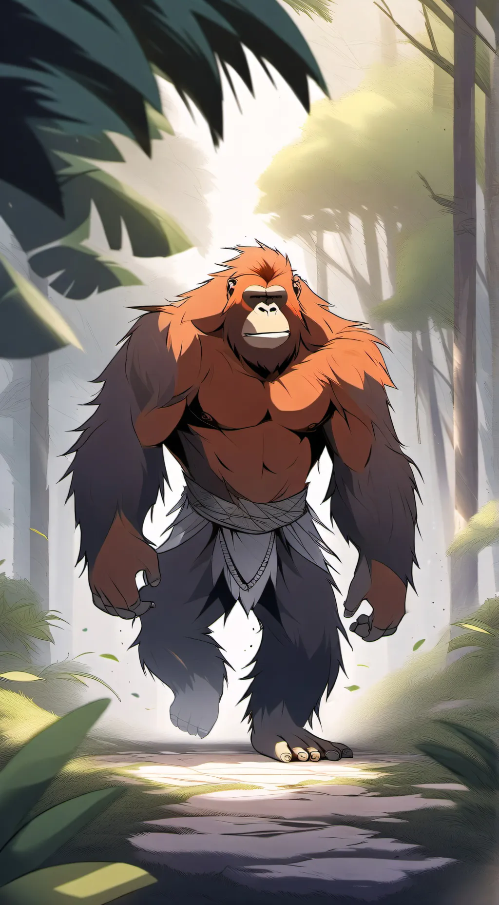 ai character: big food background