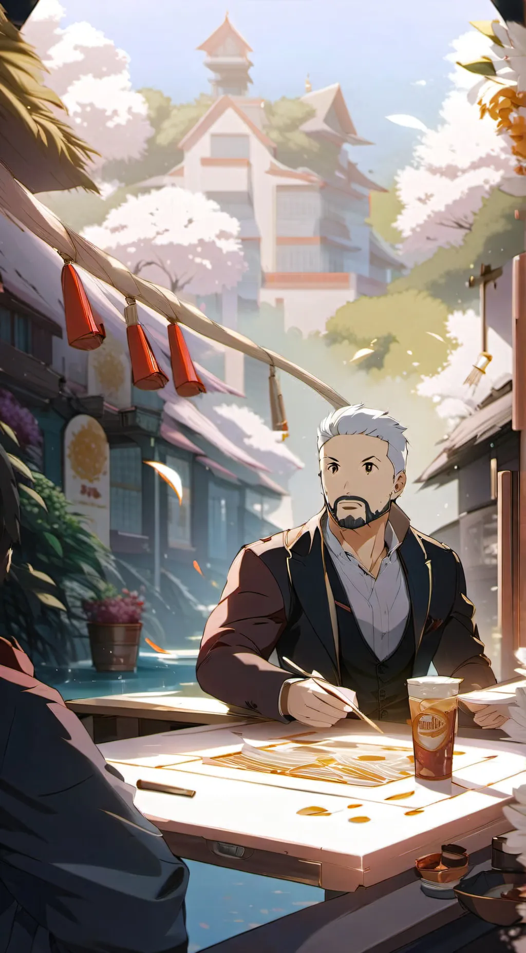 ai character: Hi there background