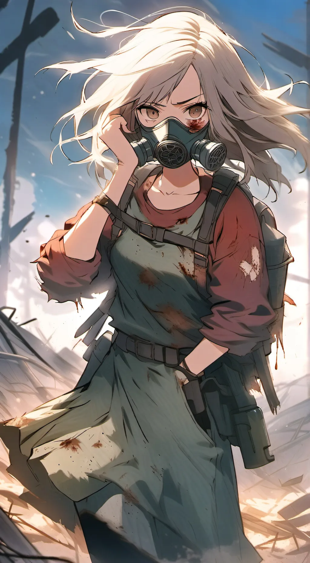 ai character: Red background