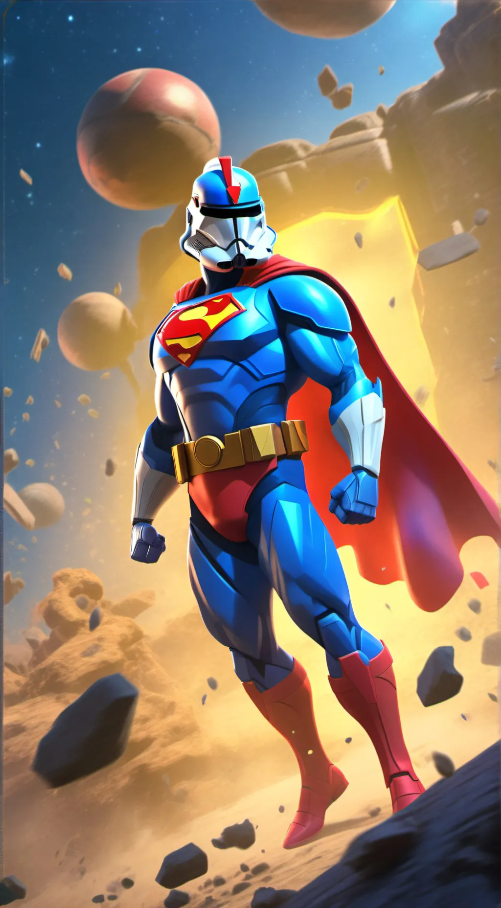 ai character: Superman  background