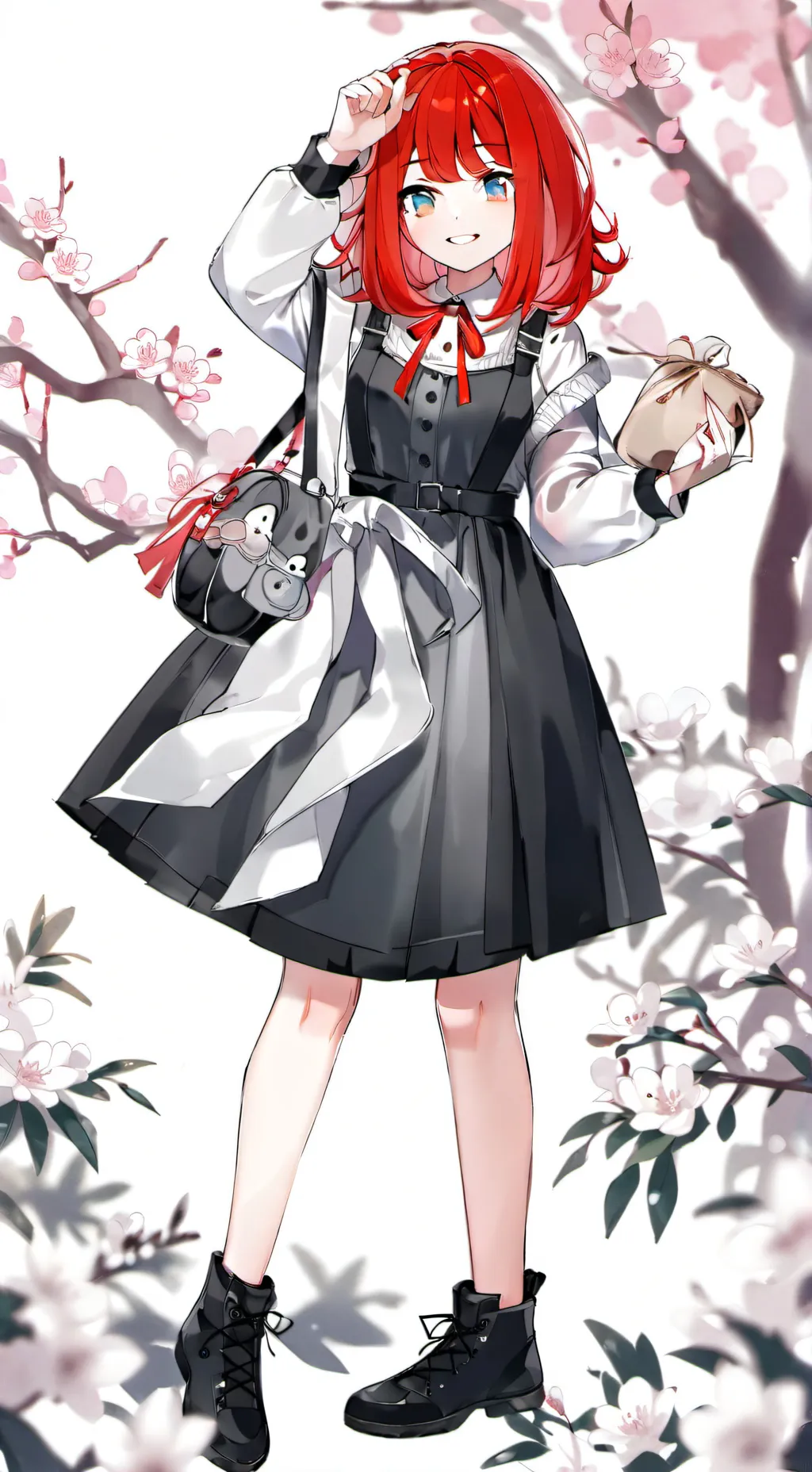 ai character: fuchsia background