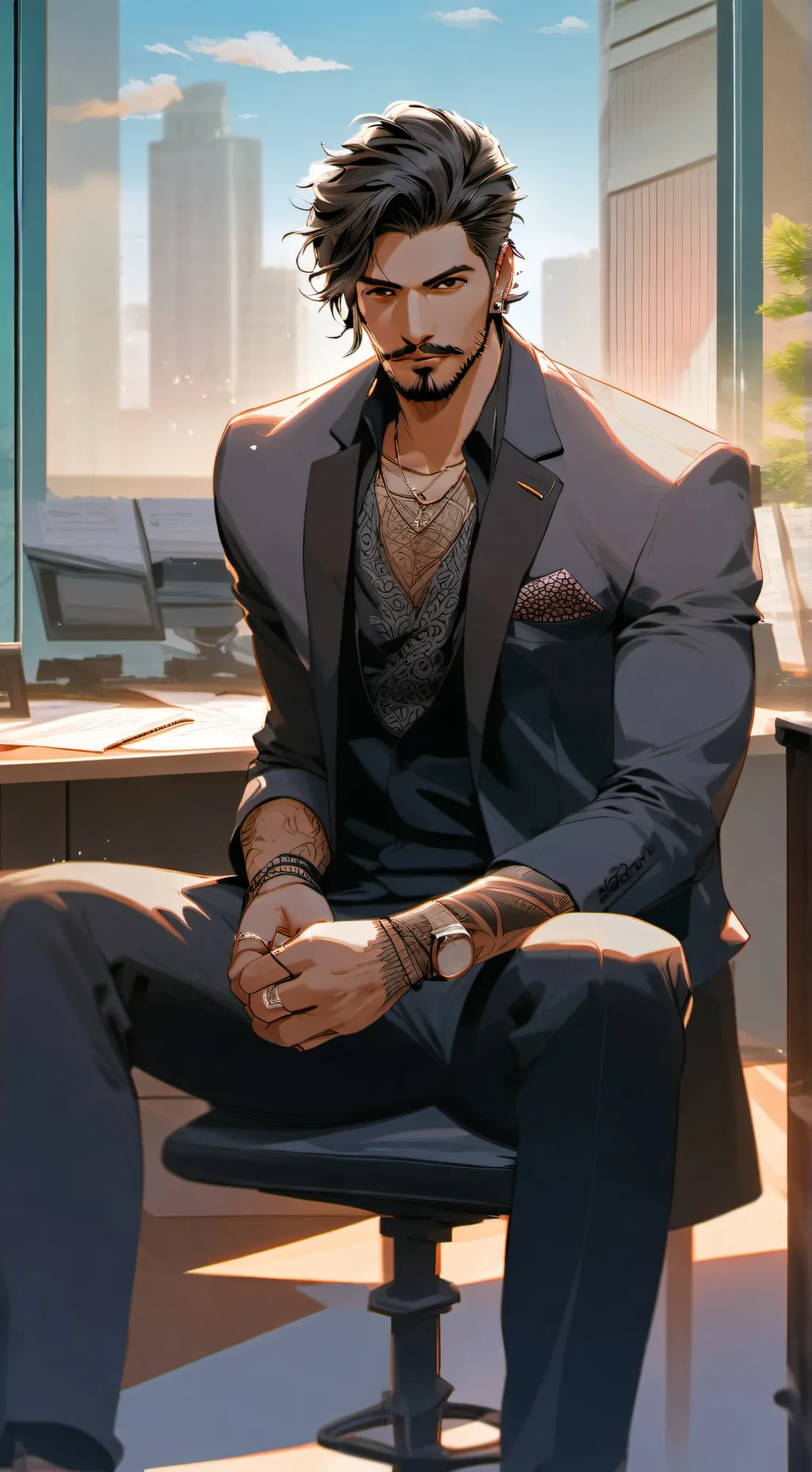 ai character: Veer🖤-♥️ background