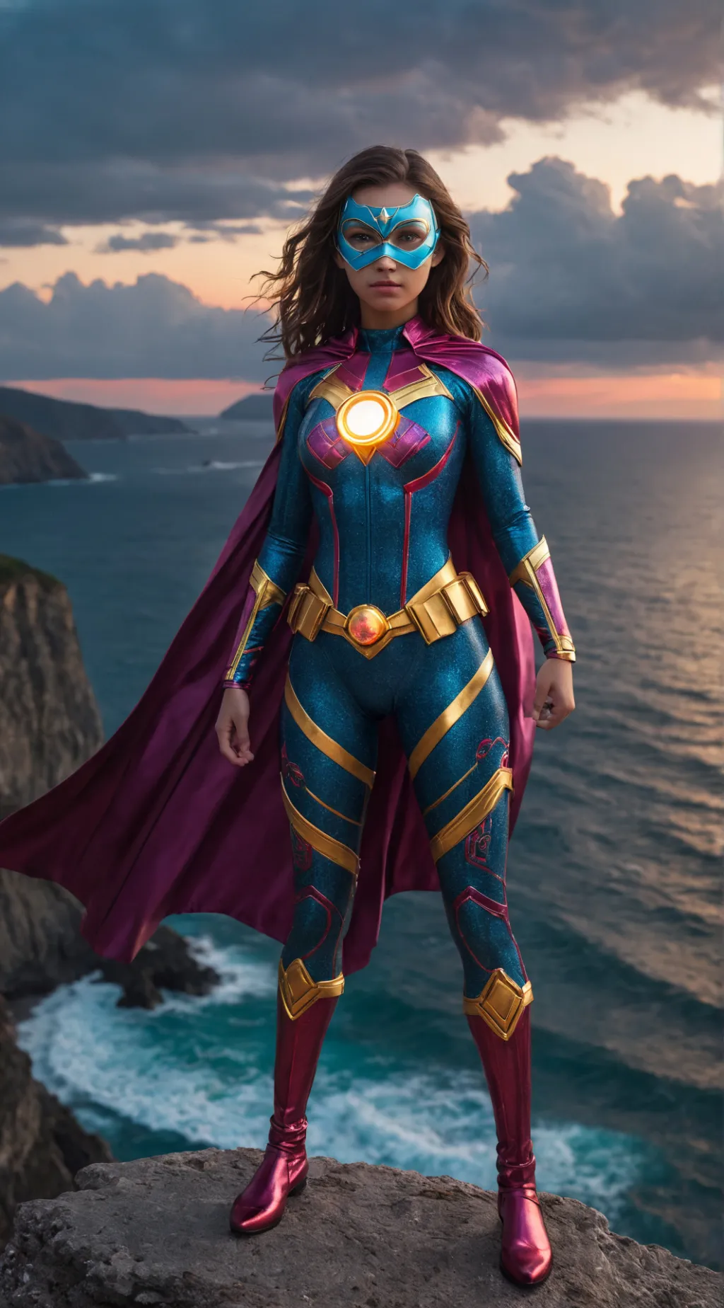 ai character: Hero Girl background