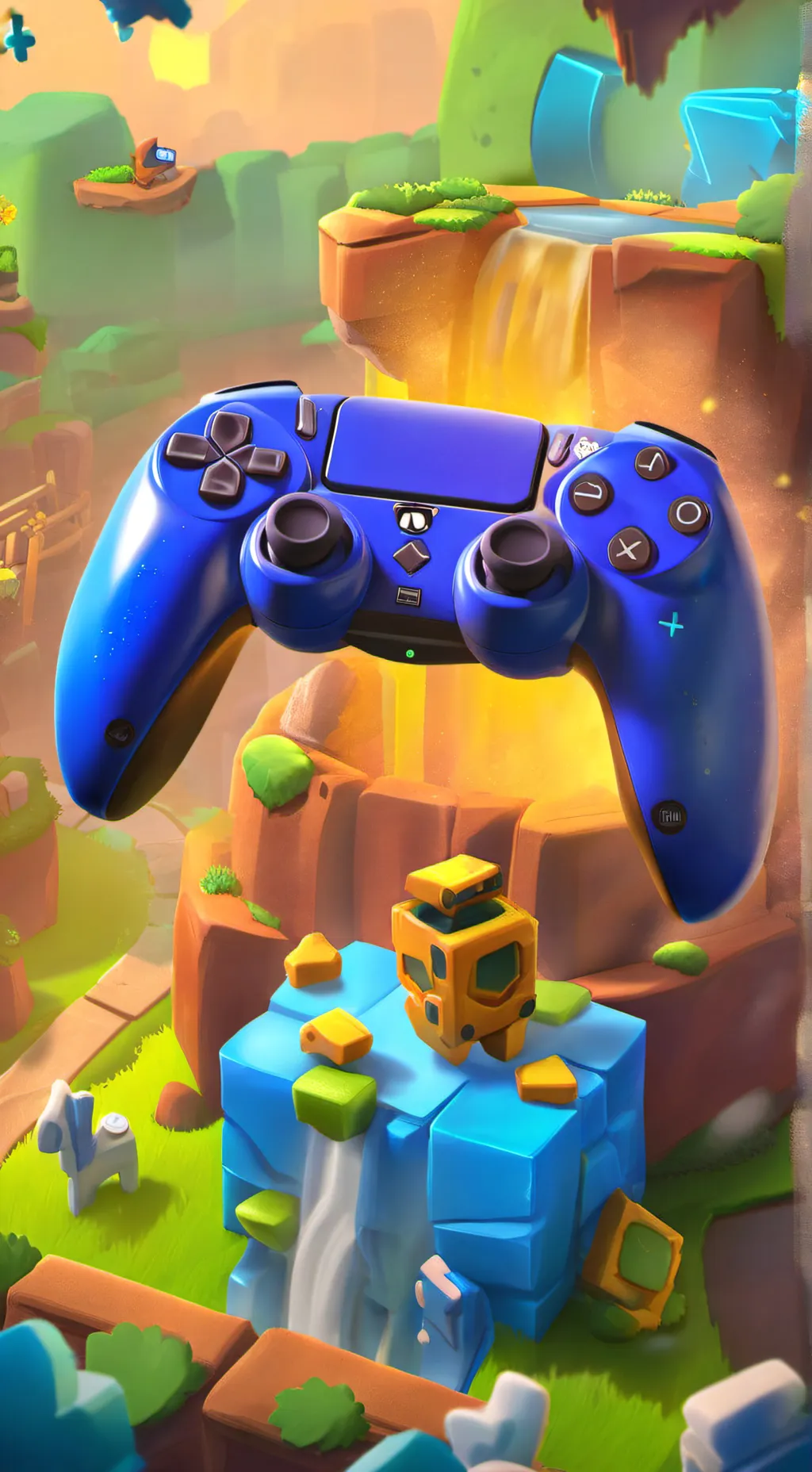 ai character: Ps5 controller background