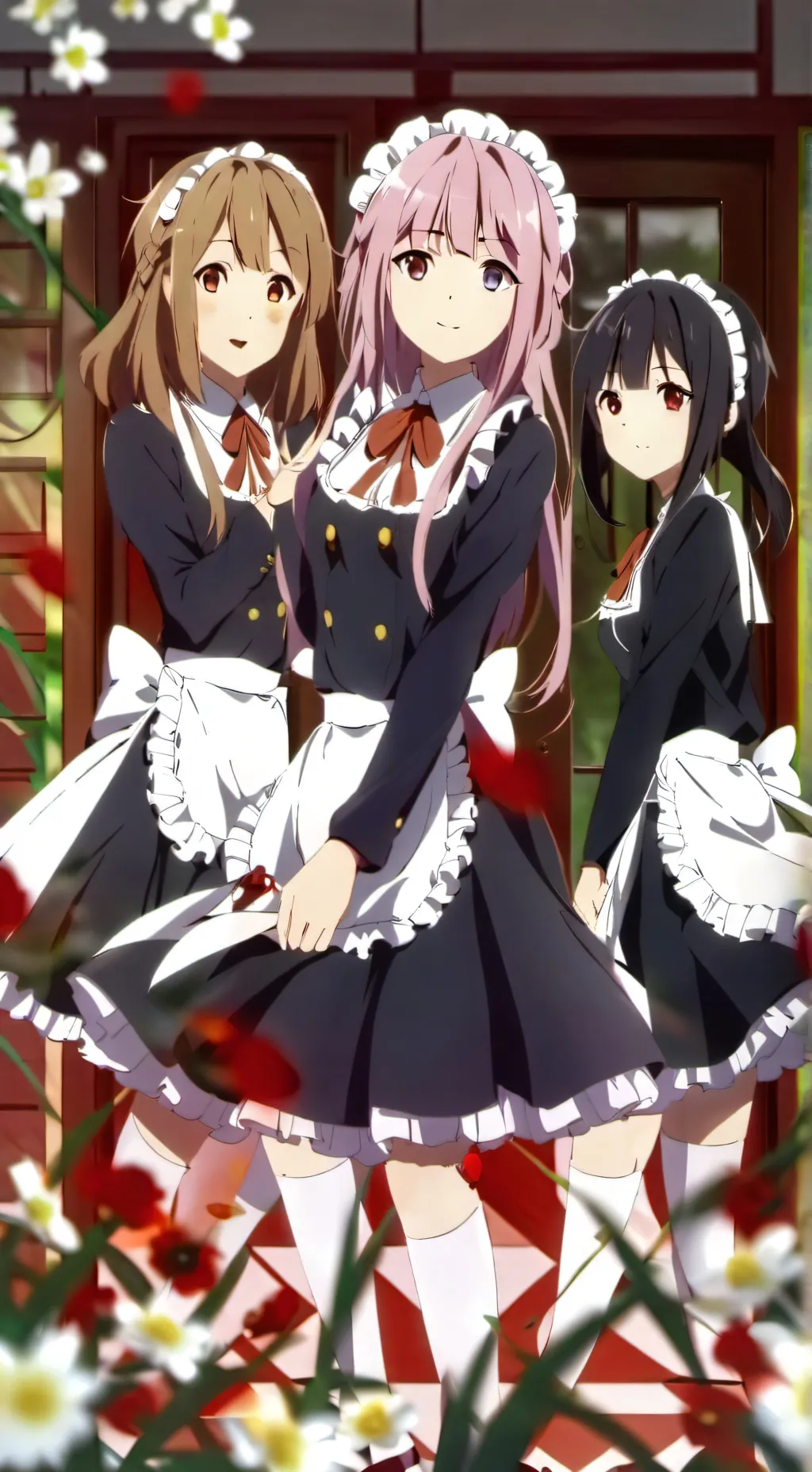 ai character: maid group background