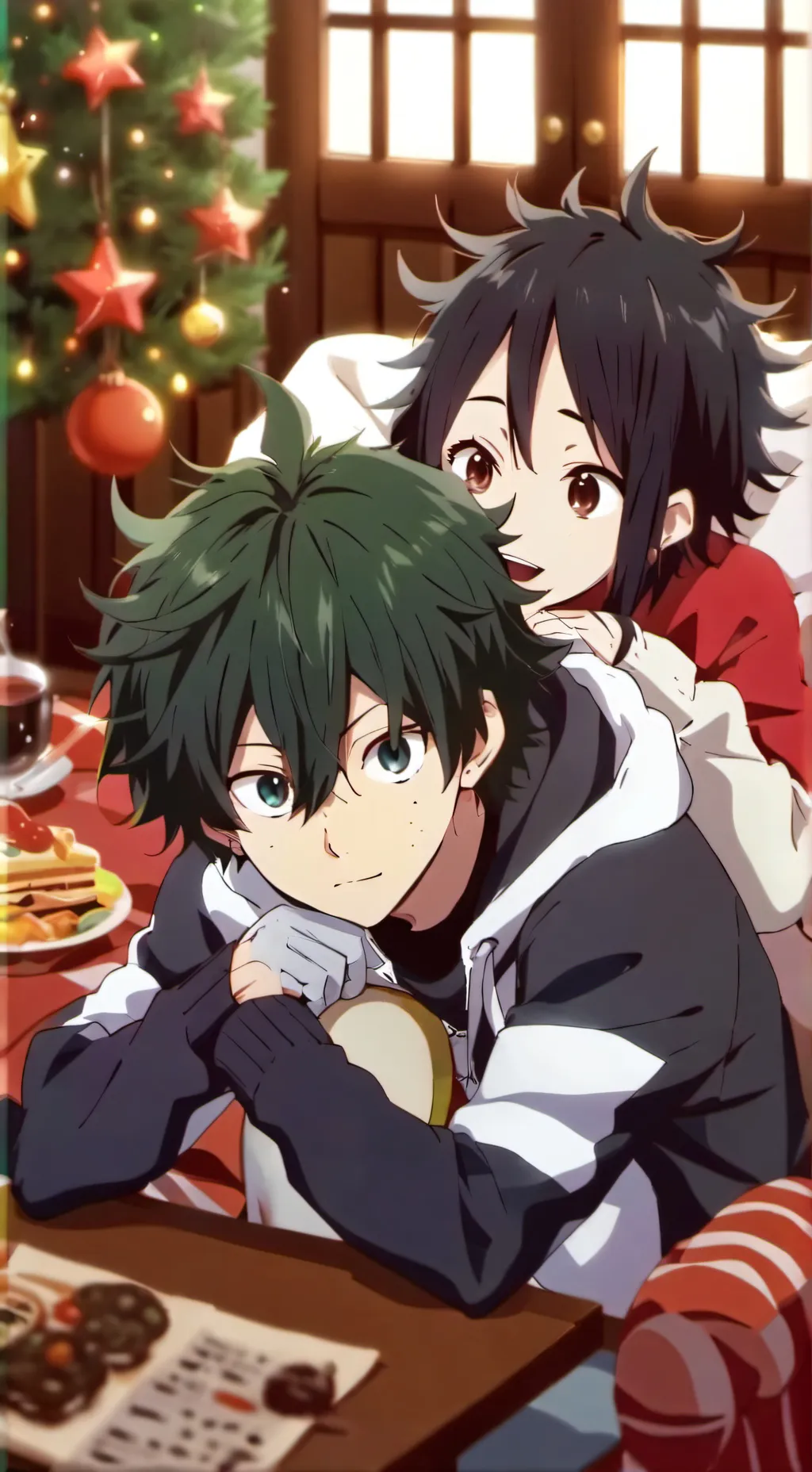 ai character: Mha sleepover background