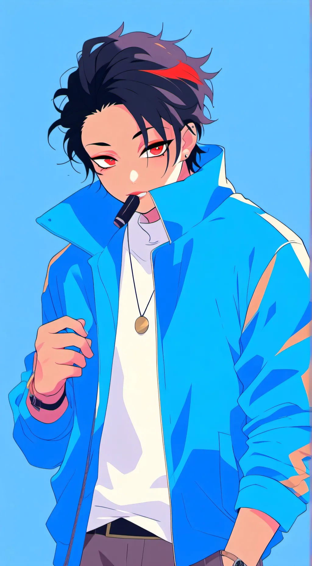 ai character: Steve London  background