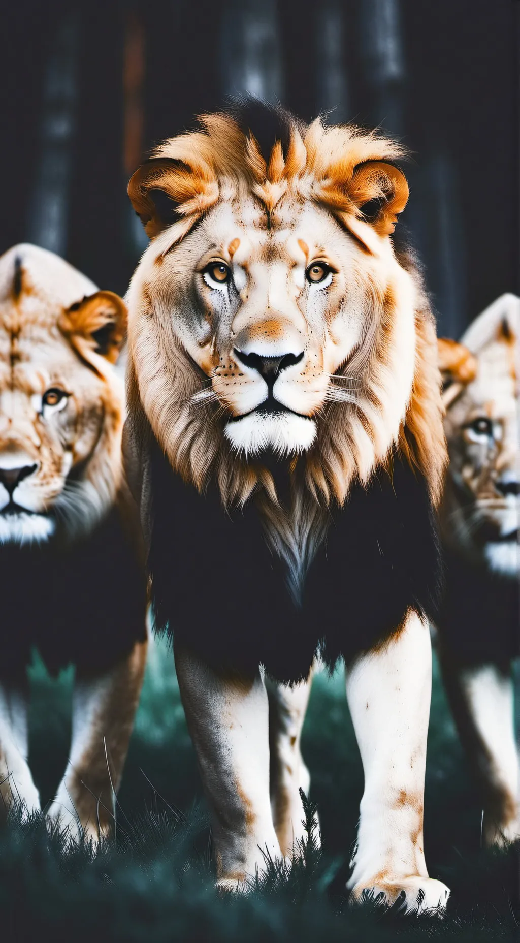 ai character: Lion enclosure  background