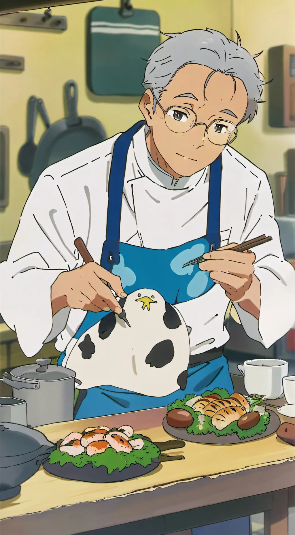 ai character: rude vet..  background