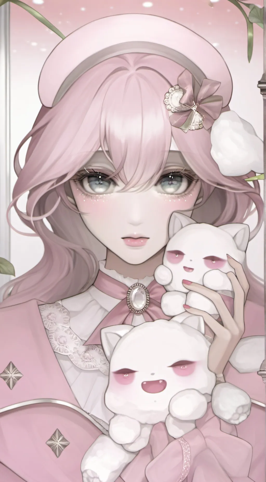 ai character: dw in elevator  background