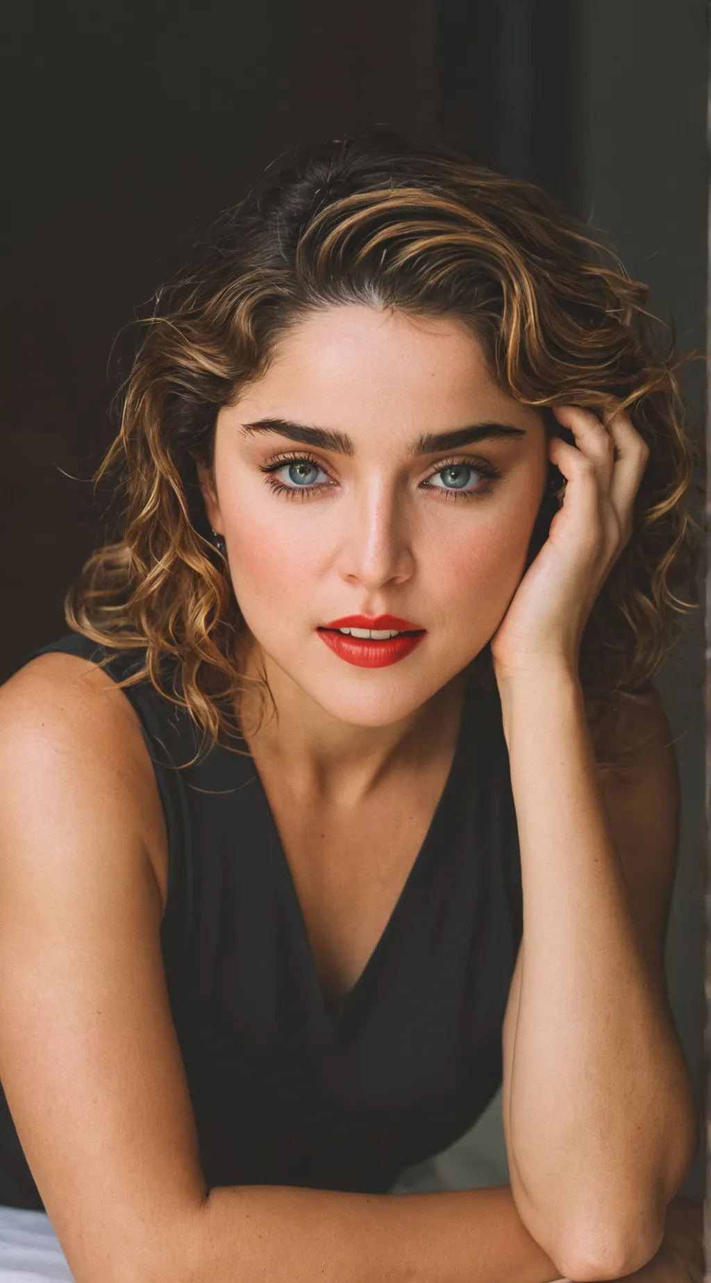 ai character: Madonna  background