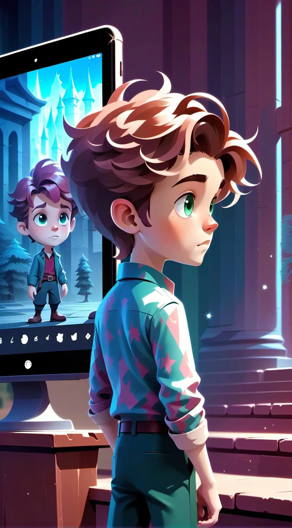 ai character: ipad kid background