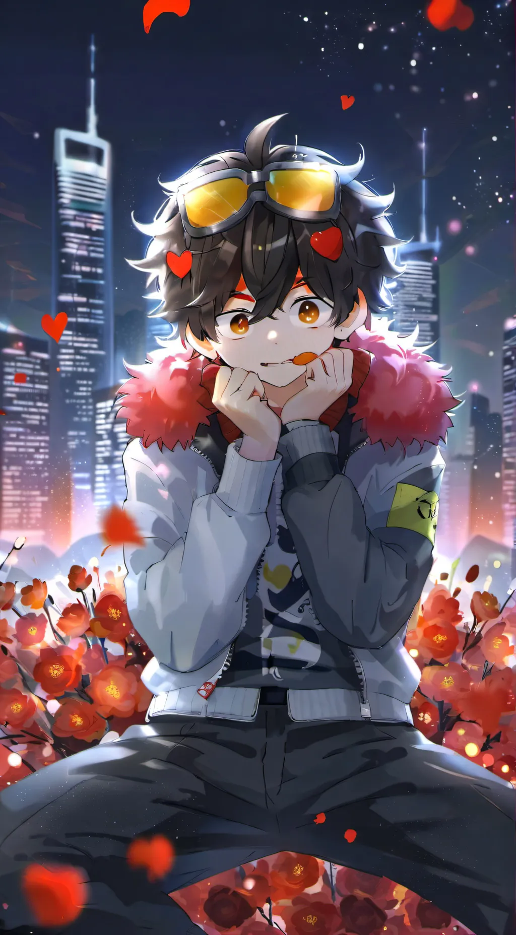 ai character: ❤️santi x nabi💜 background