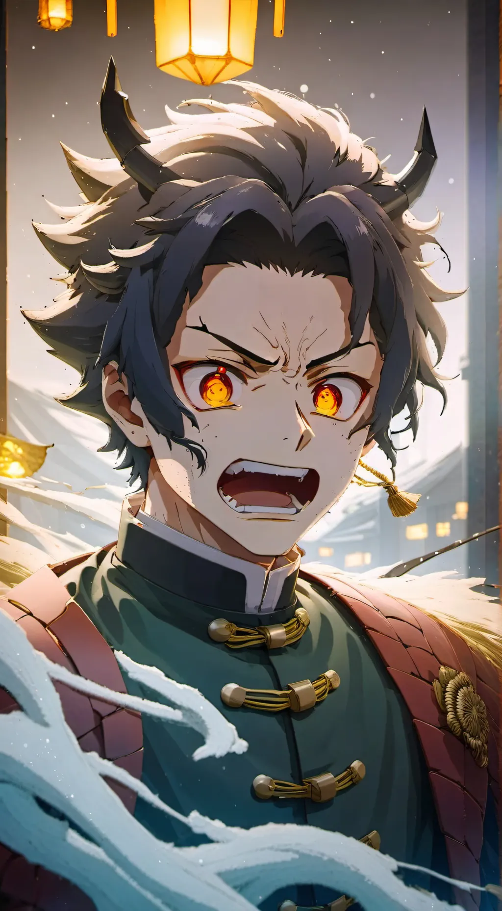 ai character: Demon king Tanjiro background