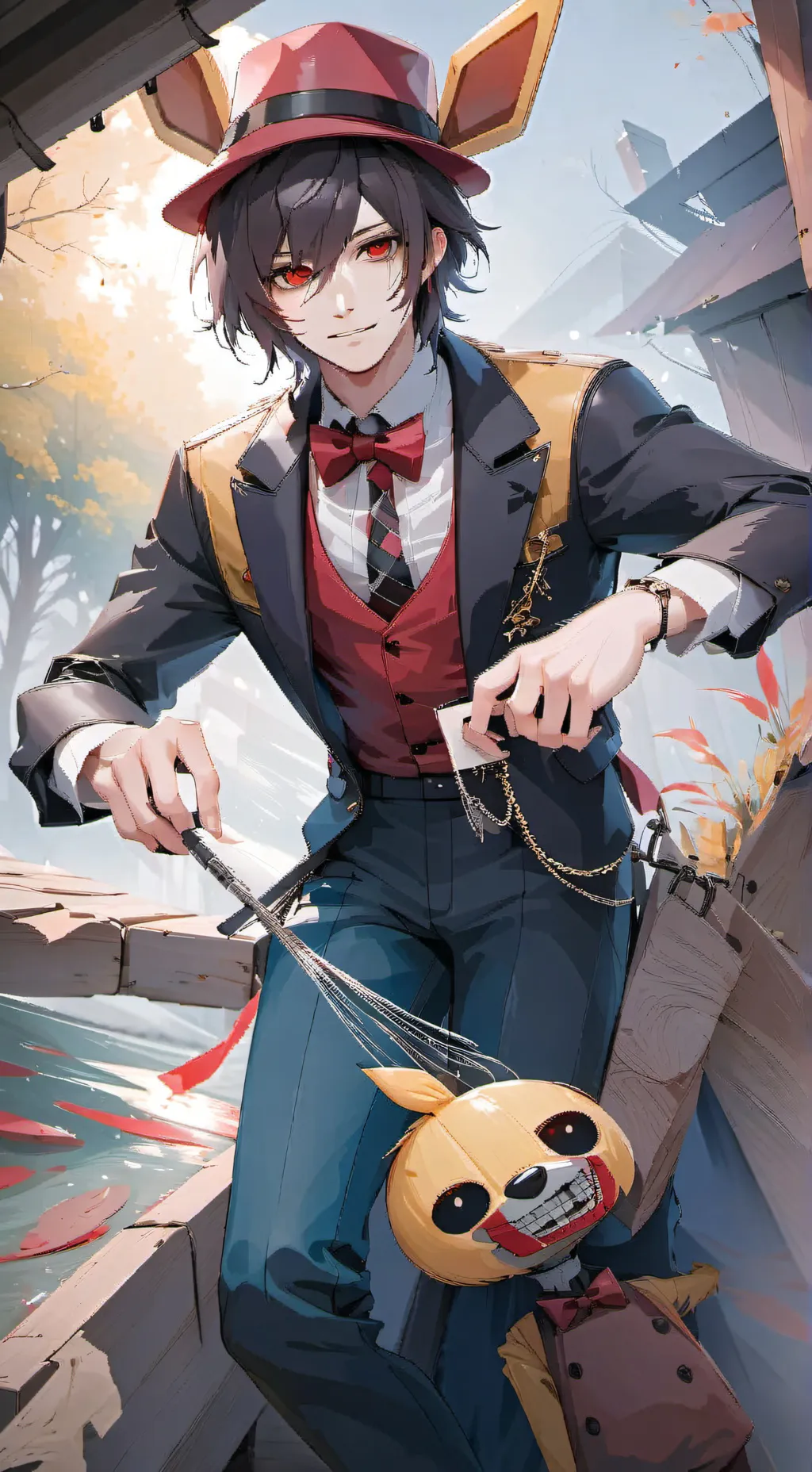 ai character: Micheal afton background