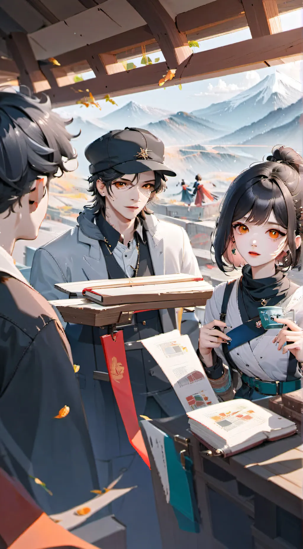 ai character: Kpdh Christmas  background