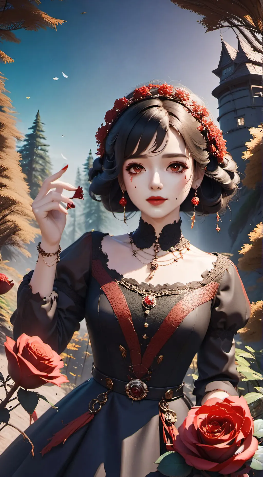 ai character: Mary Sneewittchen background