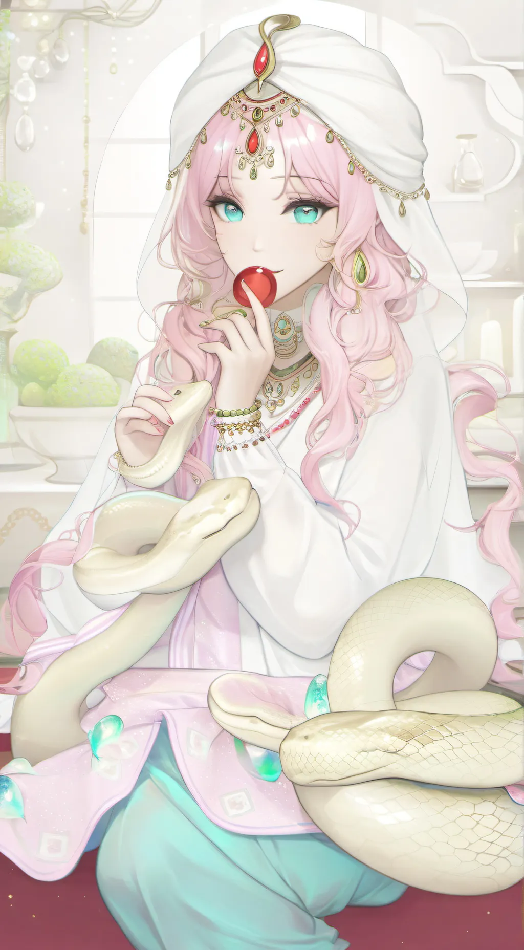 ai character: Genie Selina Verio background