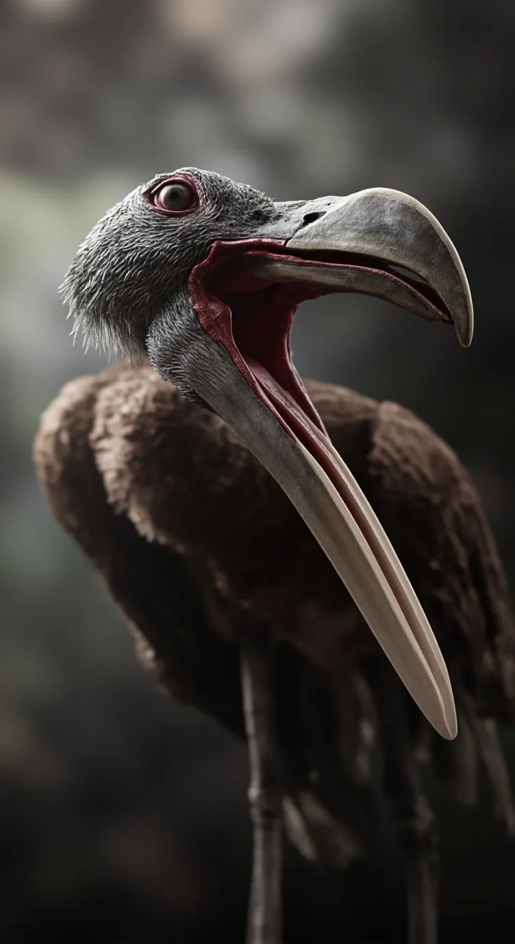 ai character: Tluip terror bird background