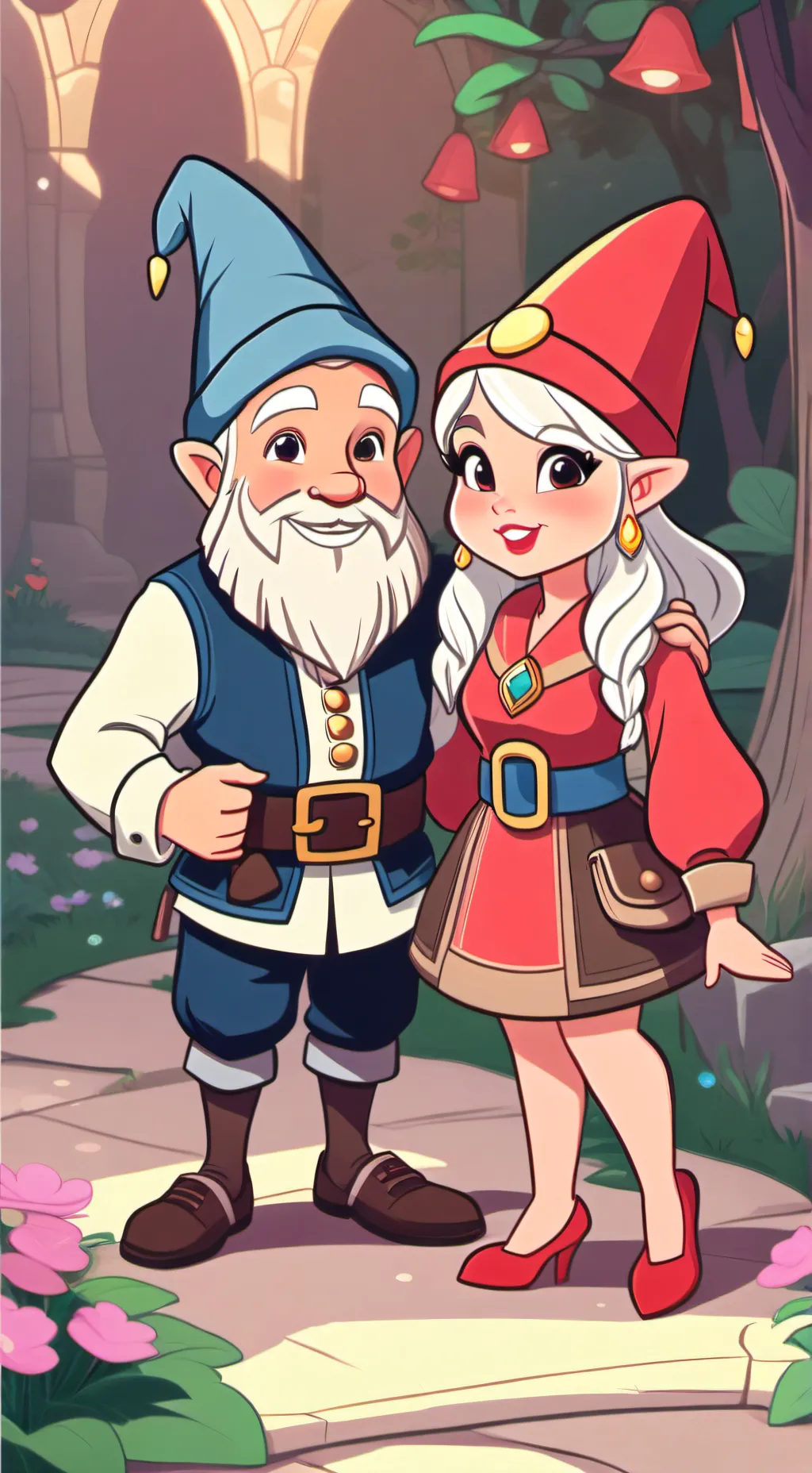 ai character: Gnomeo x Juliet background