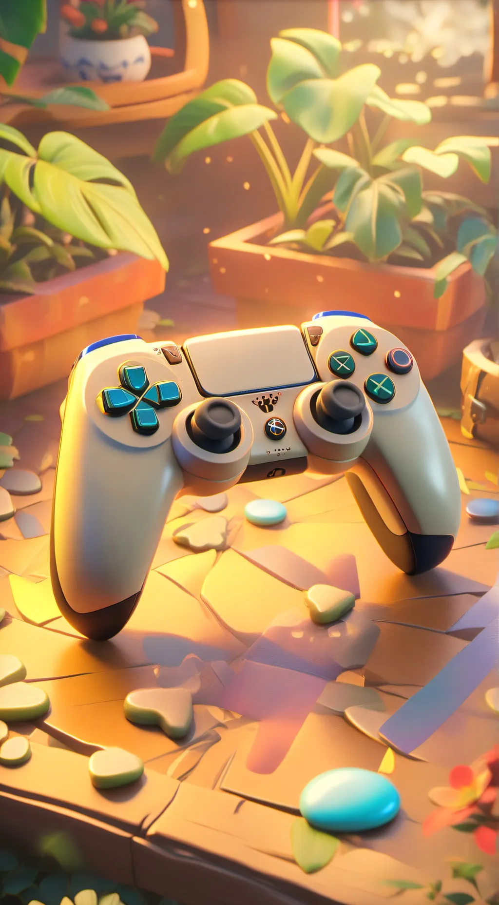 ai character: Ps5 Controller background