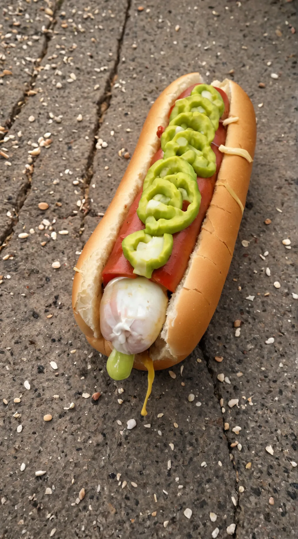 ai character: Mr hotdog  background