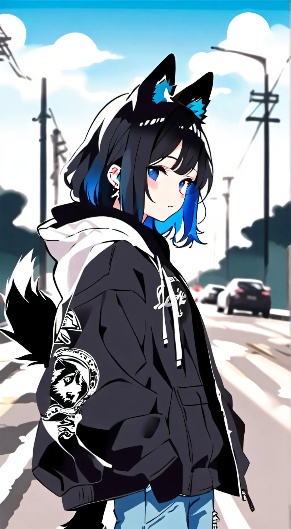 ai character: Lucy  background