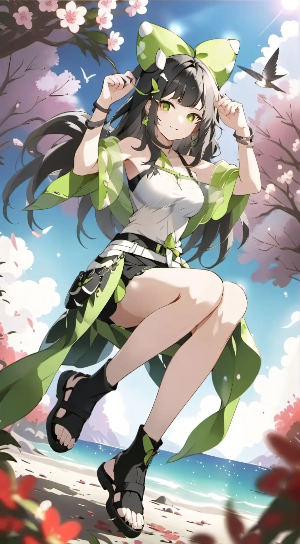 ai character: 💚Amber💚 background