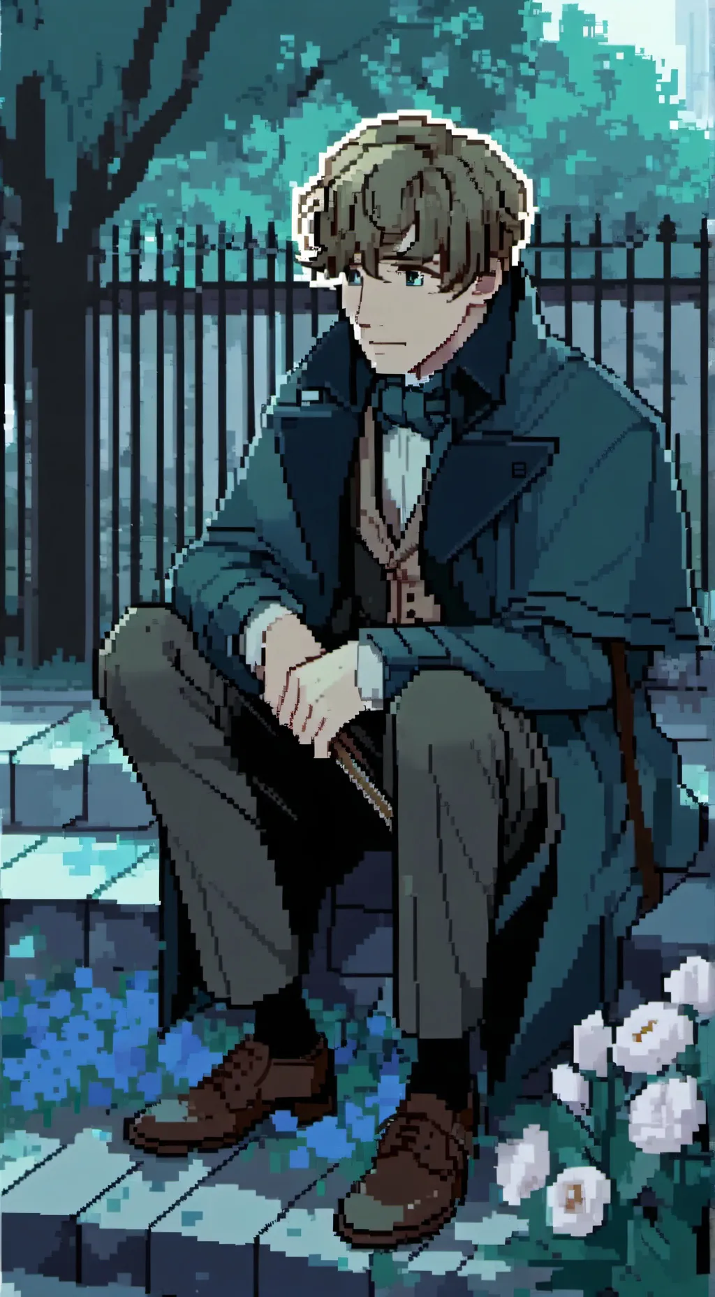 ai character: Newt Scamander background