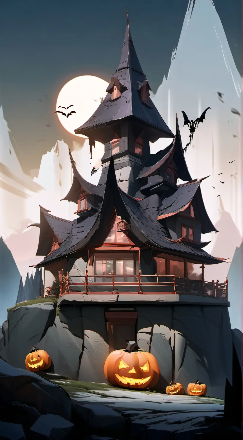 ai character: HH 🎃🎃HALLOWEEN🎃🎃 background