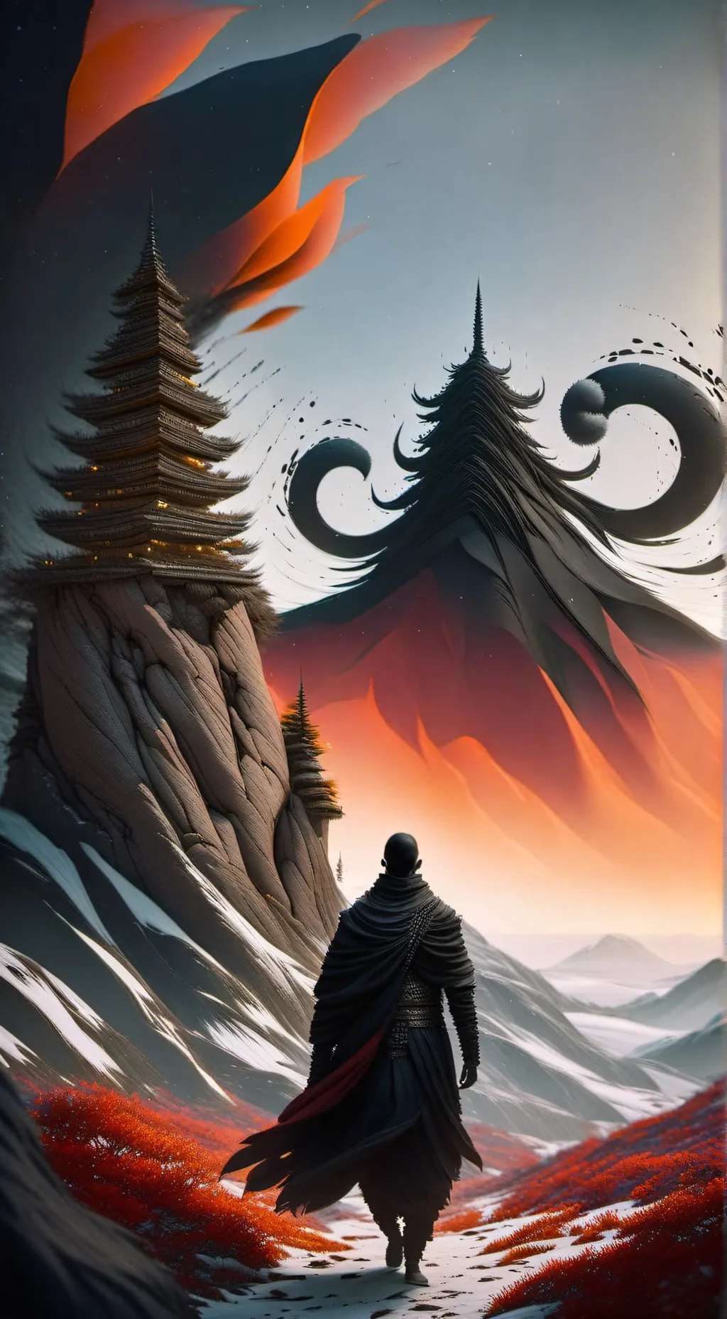 ai character: פרחים background