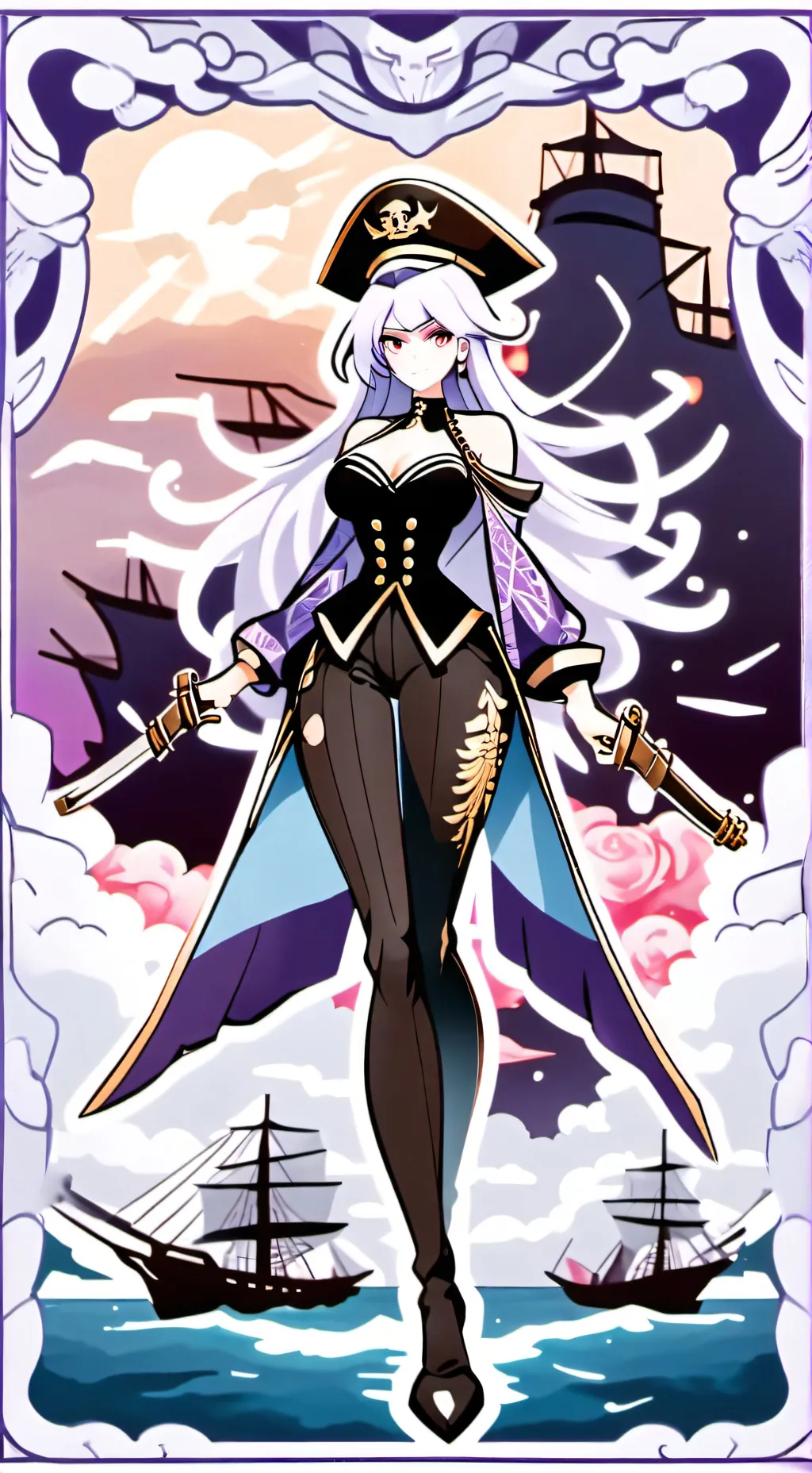 ai character: caption Marie  background