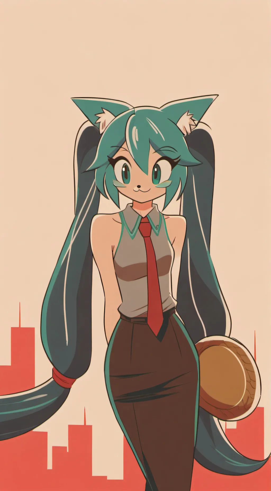 ai character: hastune miku background