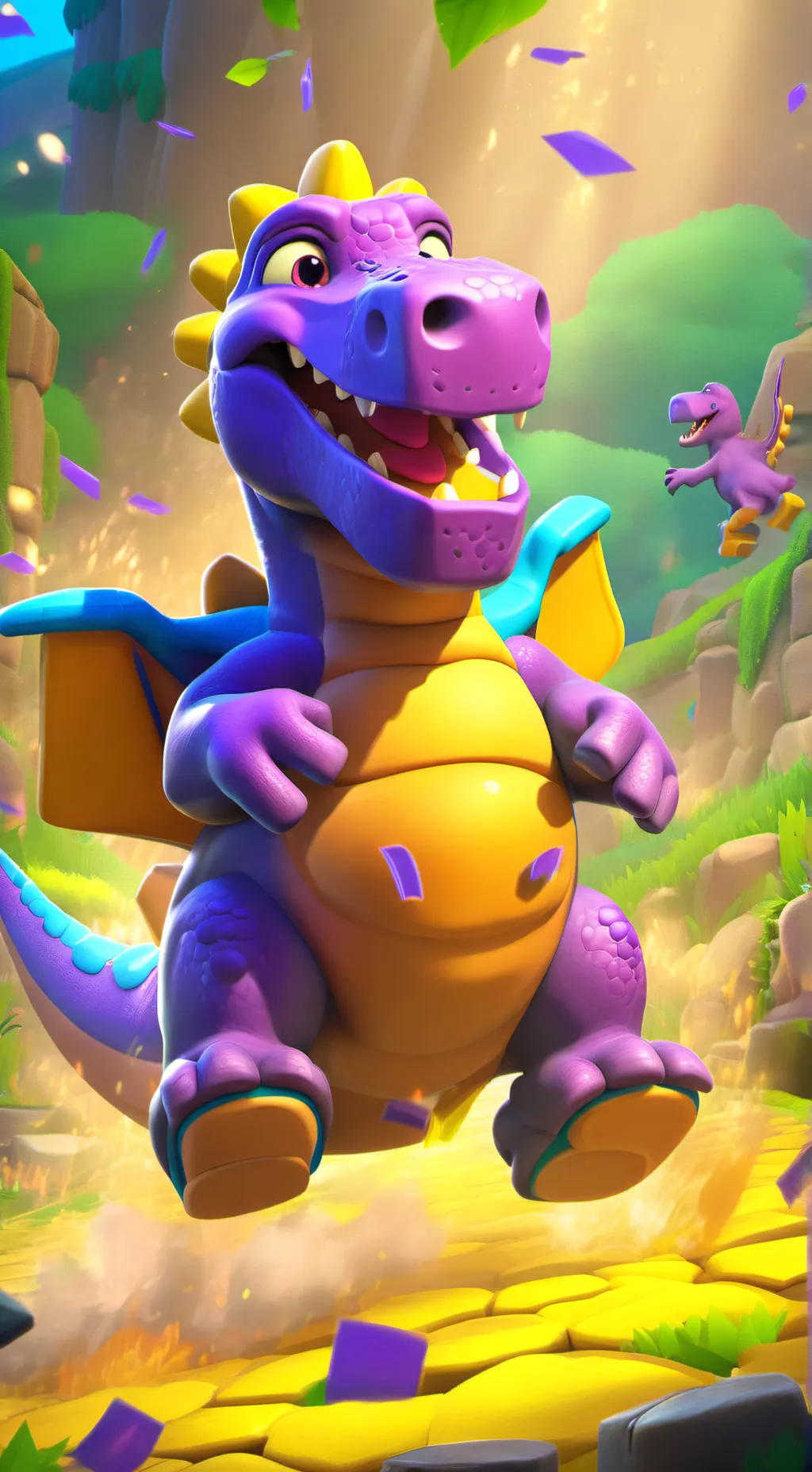 ai character: Barney the dino background