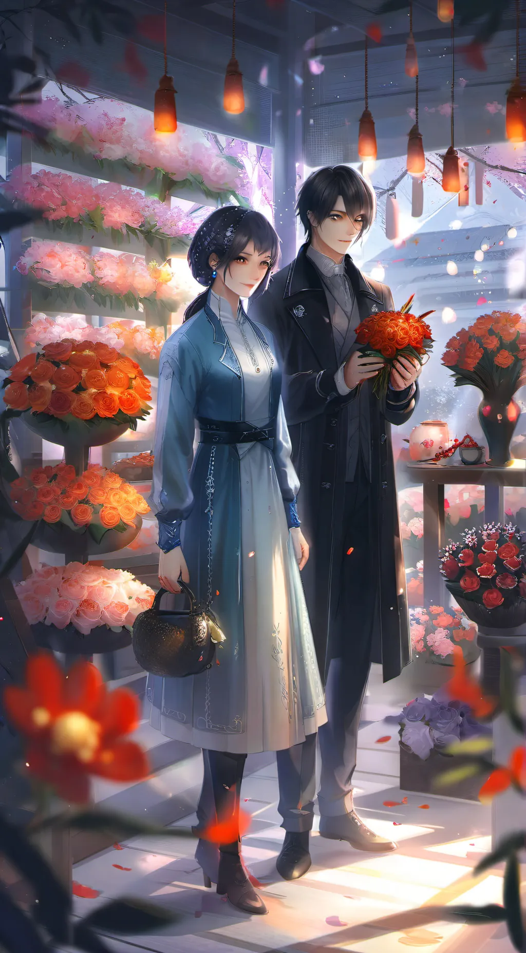 ai character: Мия и саша background