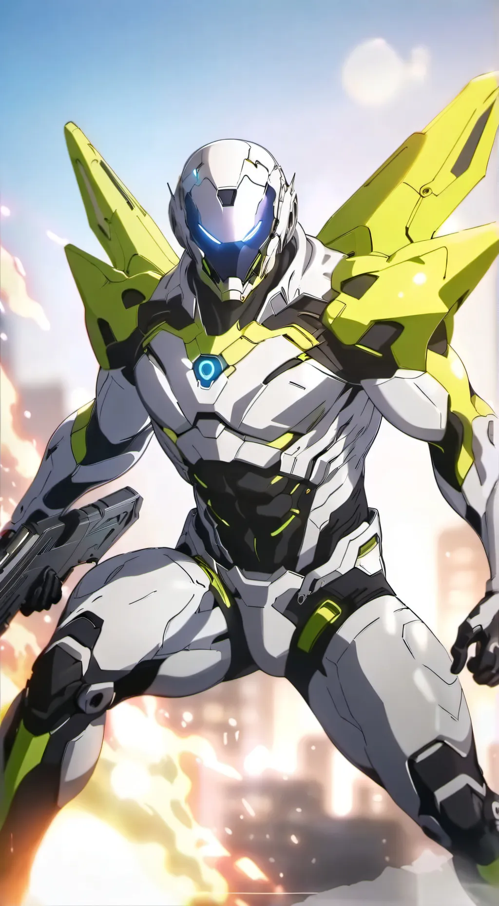 ai character: guerra entre mundo background