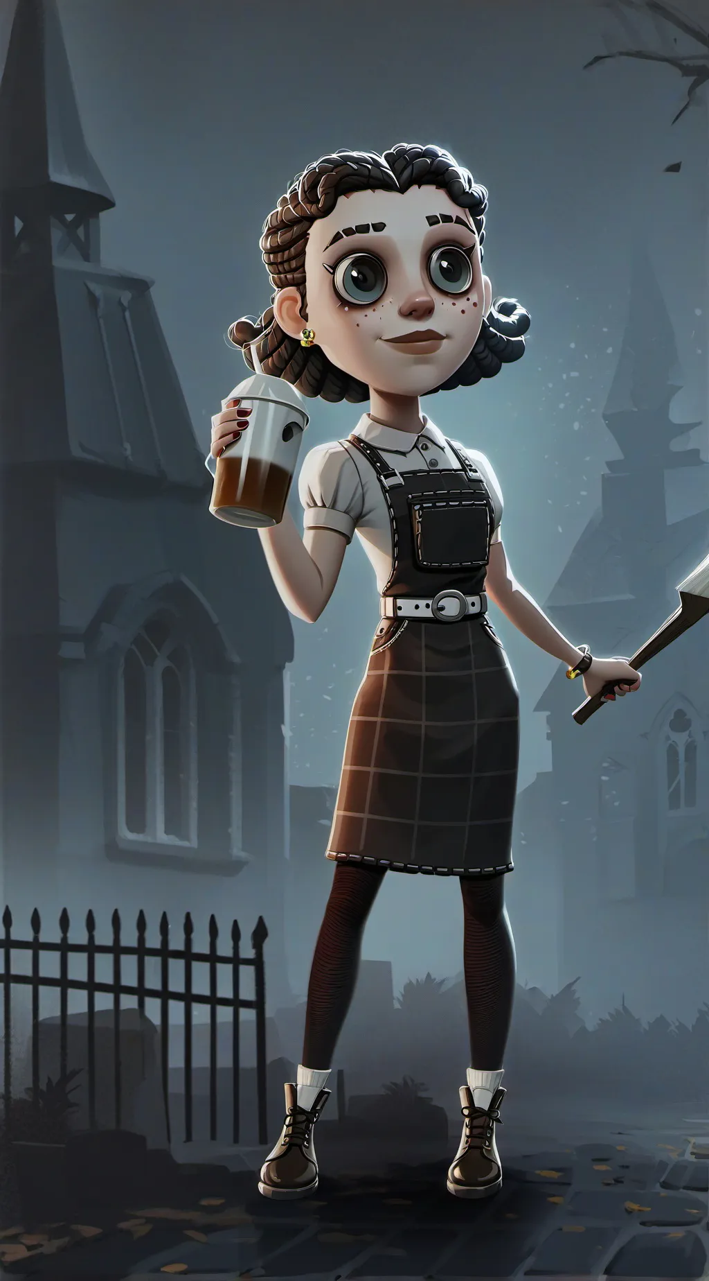 ai character: myra magic girl background