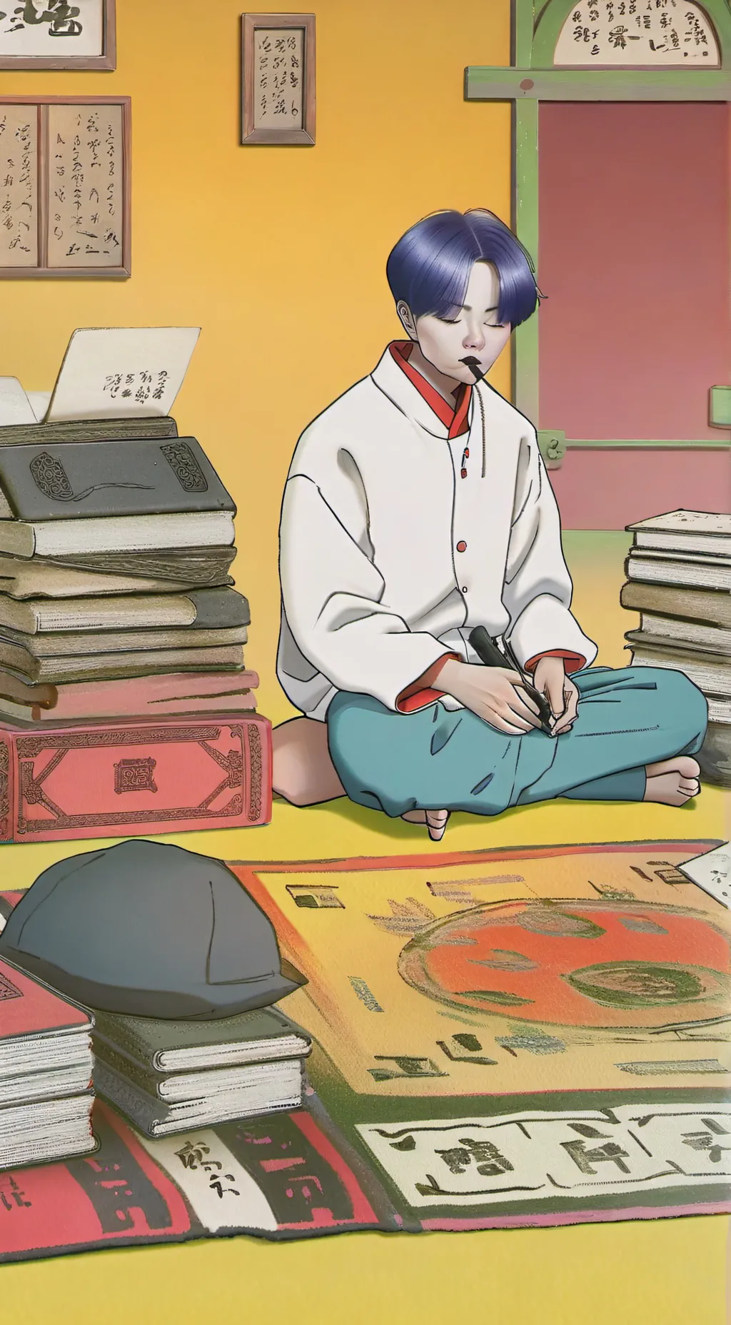 ai character: KIM SUNOO background