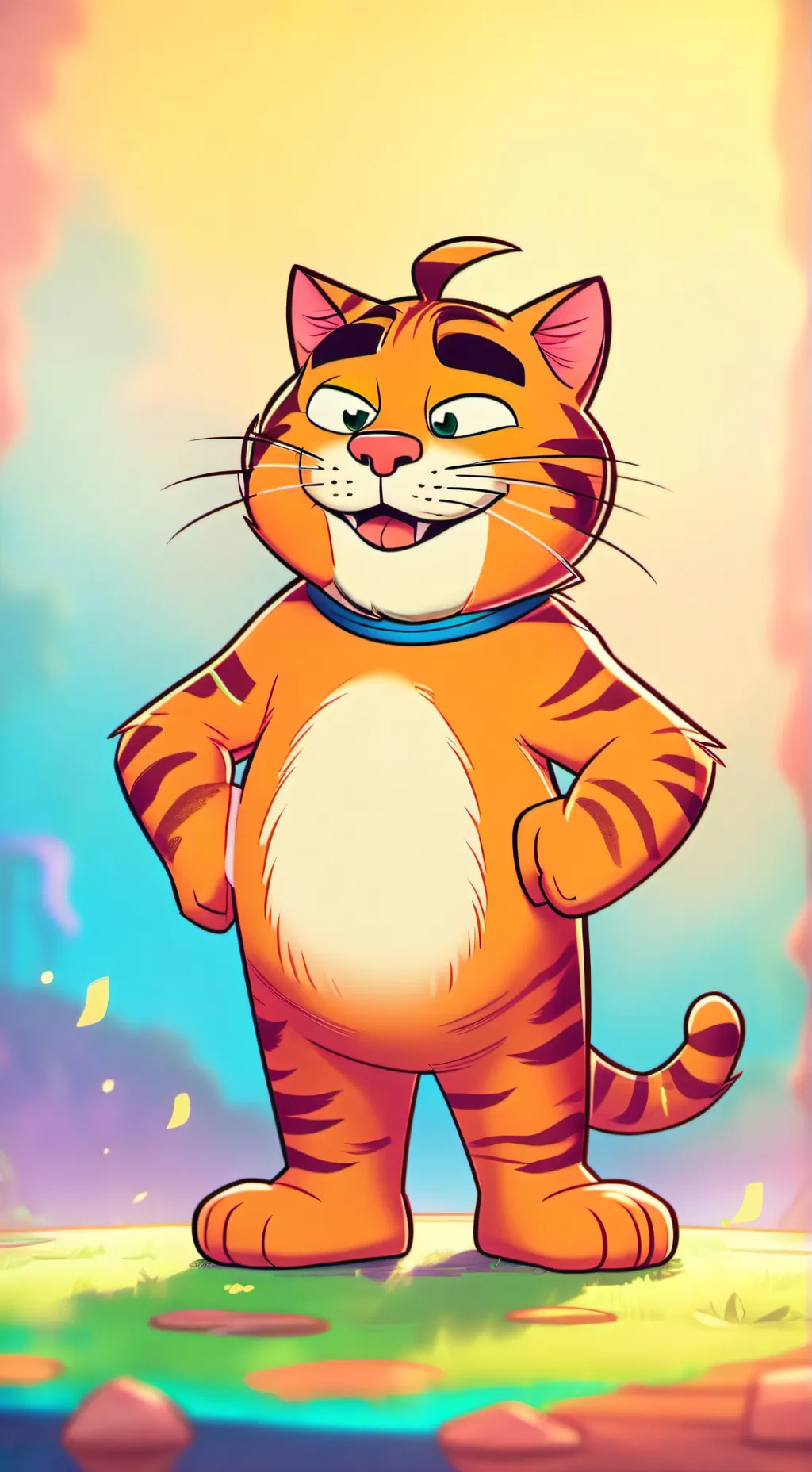 ai character: Garfield background