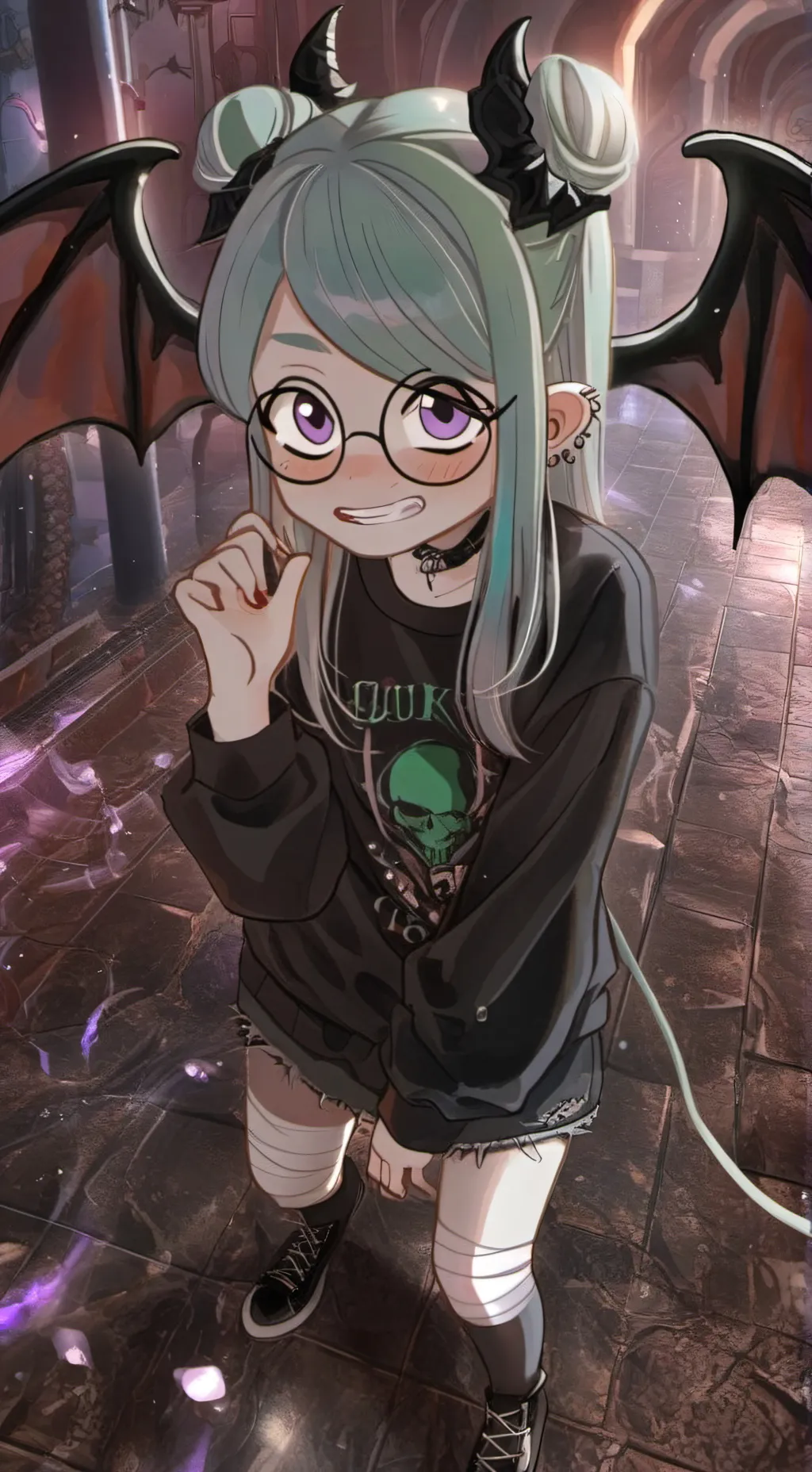 ai character: 💜Bruz💚(⁠≧⁠▽⁠≦⁠) background