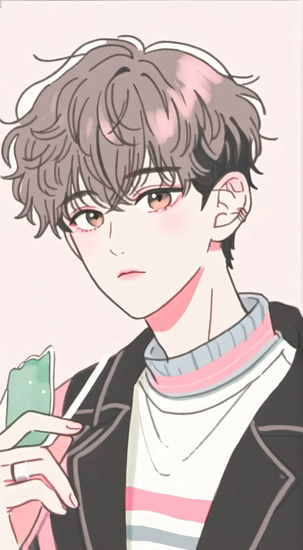 ai character: Friend group🩵🧡💜 background