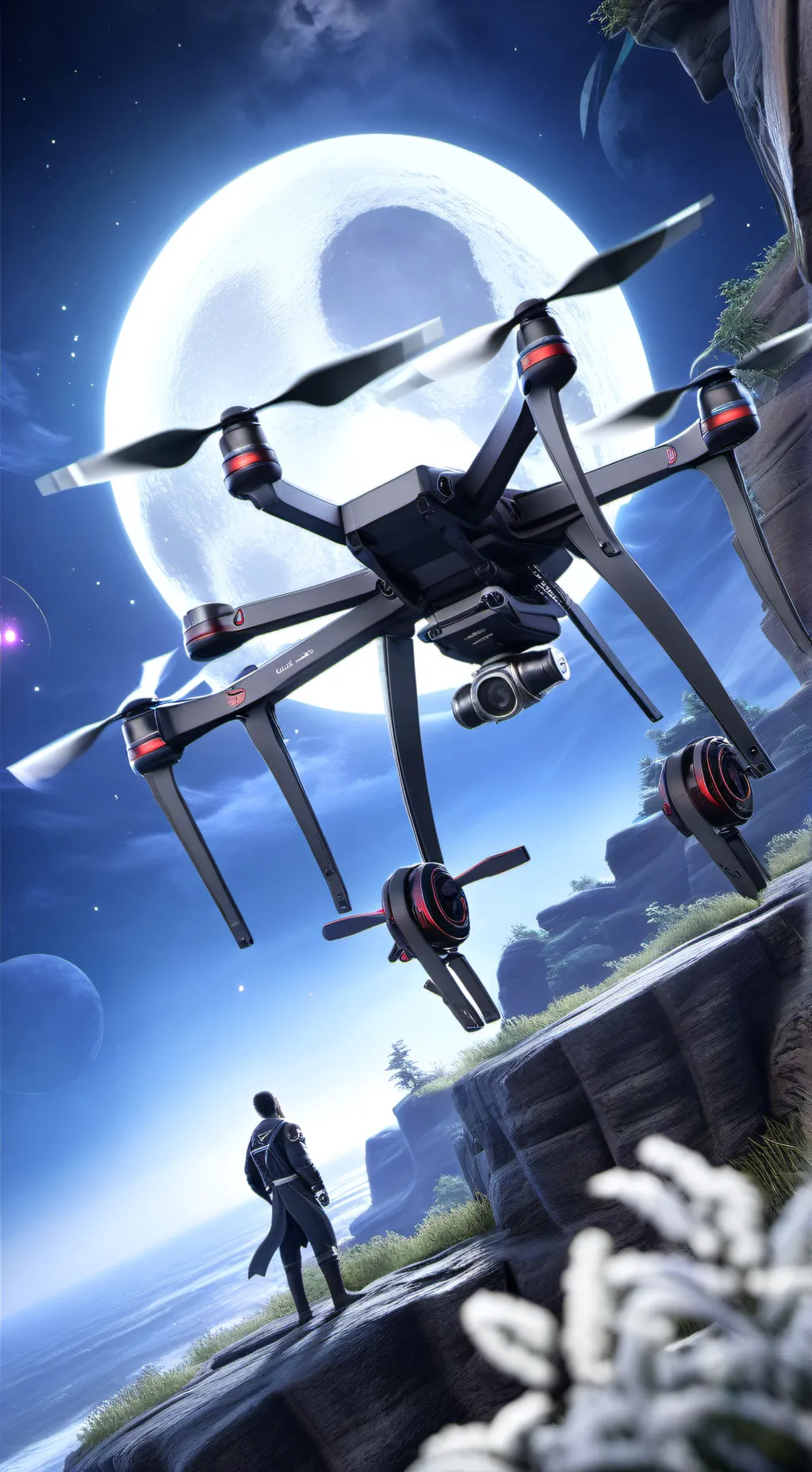 ai character: Uzi and N and you  background