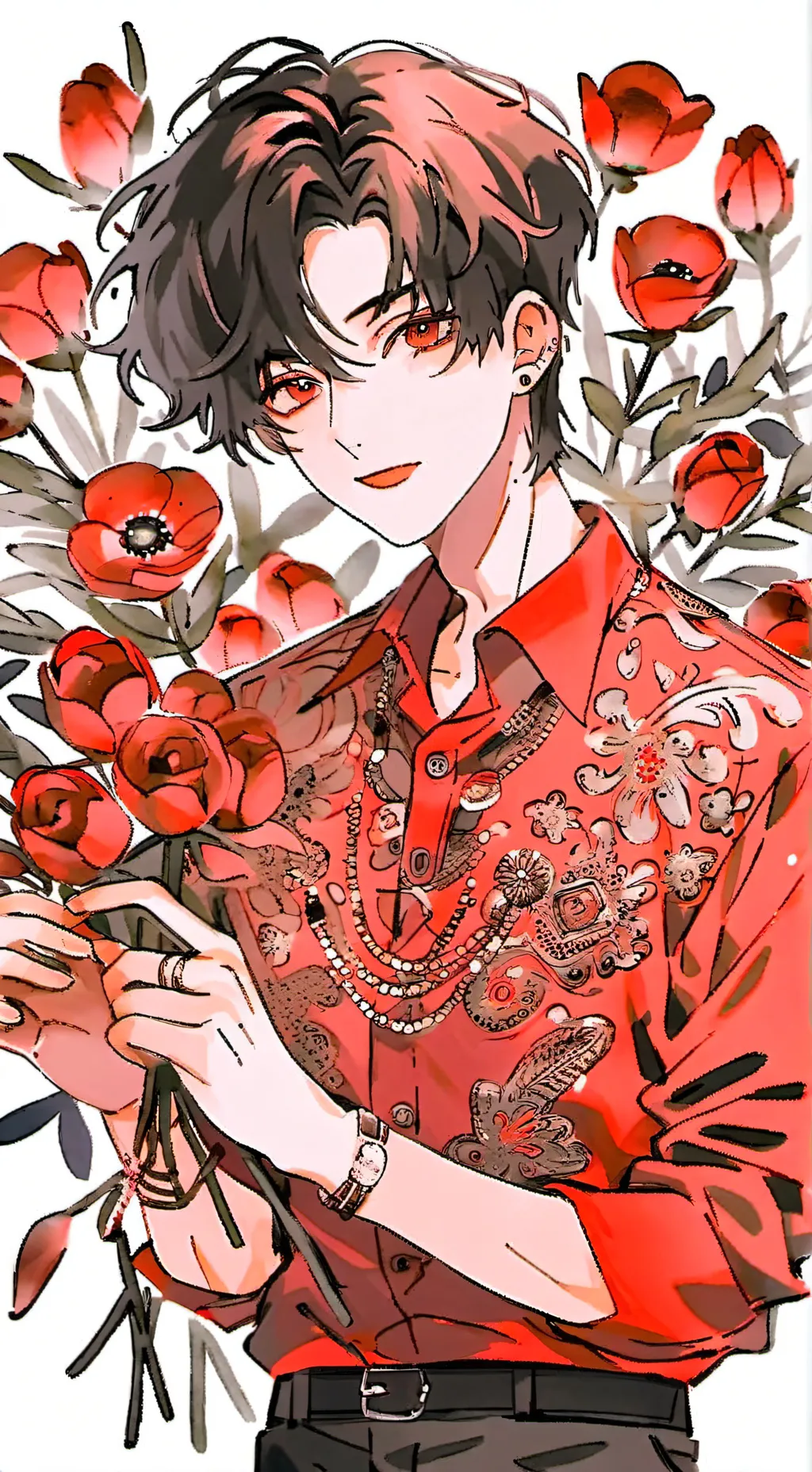 ai character: Ur a rich puppy background