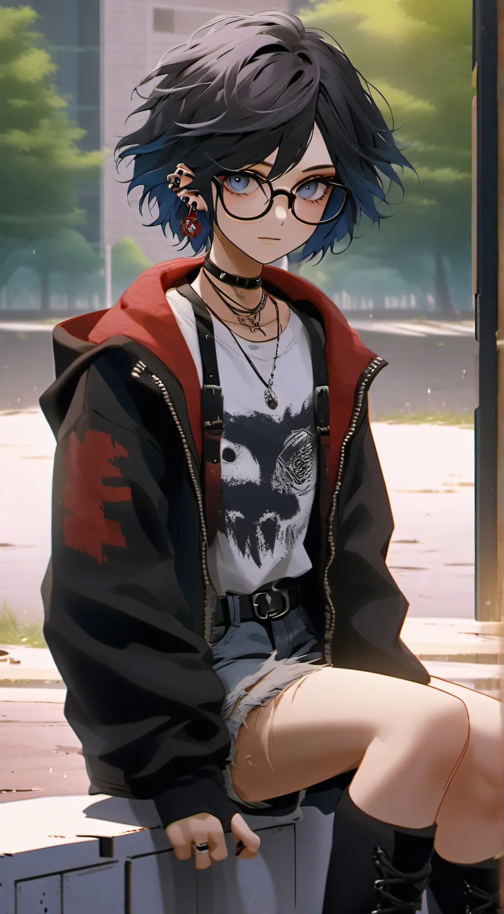 ai character: Luna Moon background