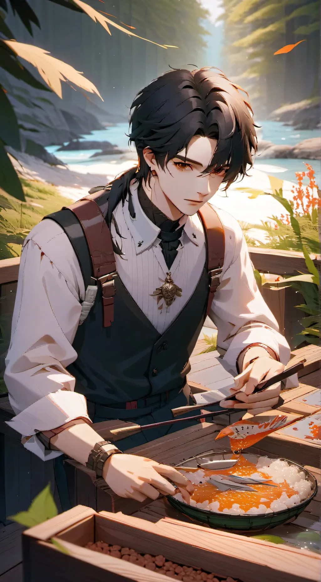 ai character: uh u can name him- background