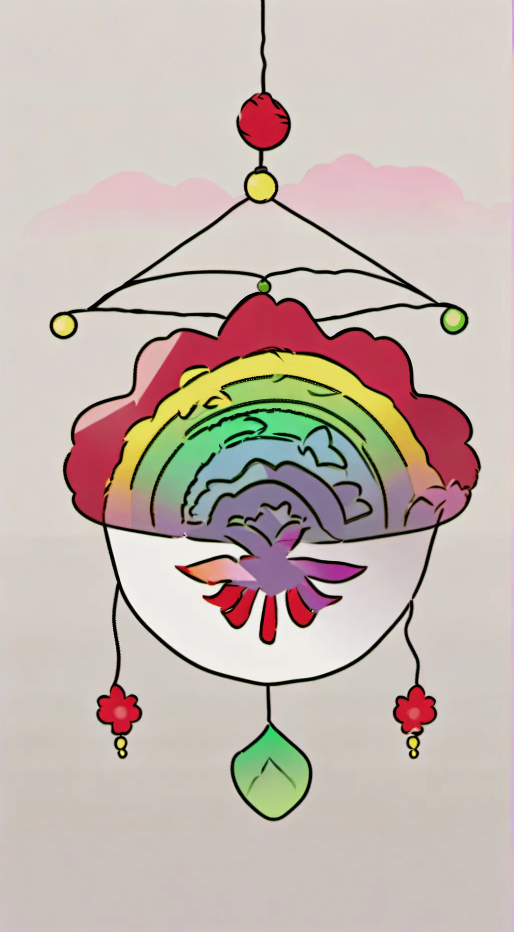 ai character: OrnamentFlower! background